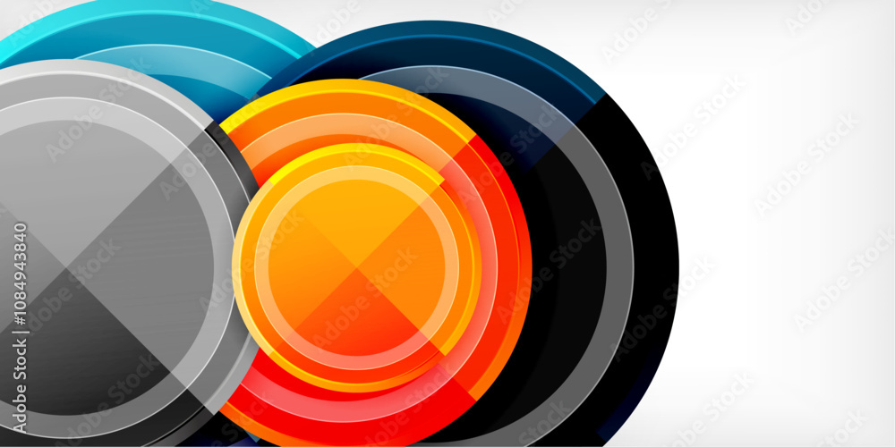Obraz premium Geometric design abstract background - circles