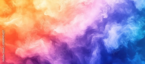 Abstract Gradient Background with Orange, Blue, and Purple Colors, Soft Blurred Texture