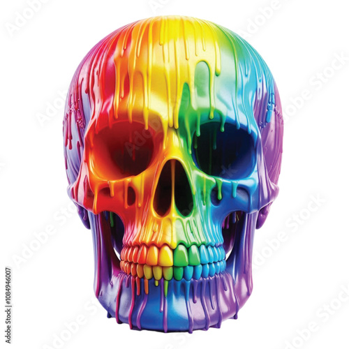 Colorful skull vecror