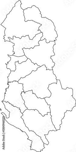 Albania Outline Map