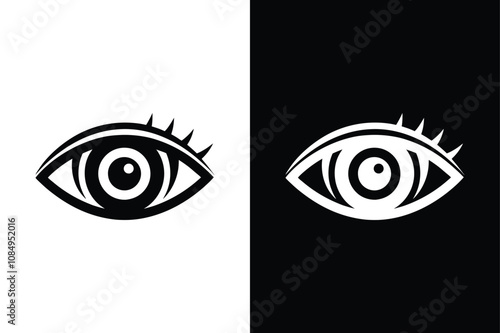 Eye Icon Vector. Minimalist Design for Vision and Eyesight Symbols