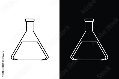 Conical Flask Vector Design. Perfect for Science and Experiments