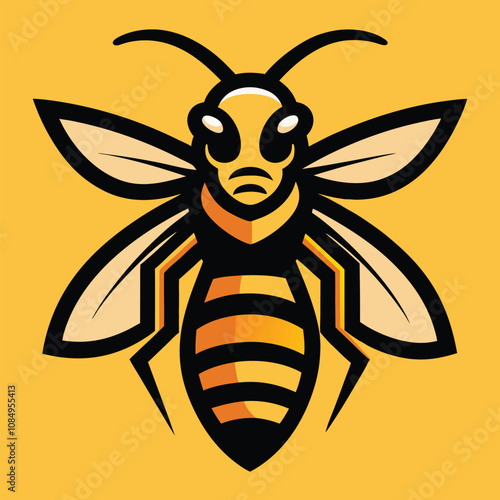 Solid color Hornet animal vector design