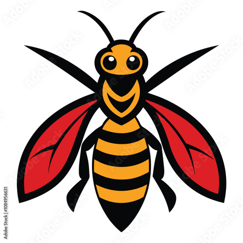 Solid color Hornet animal vector design