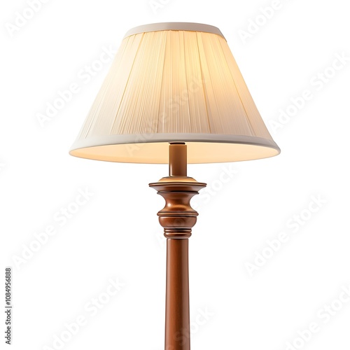 Floor lamp isolated on white background, close up