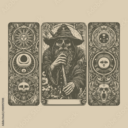 hermit ouija tarot with symbols