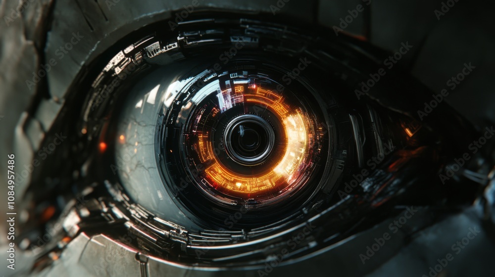 Futuristic Tech Eye Close-up Design Futuristic Tech Eye Close-up Design