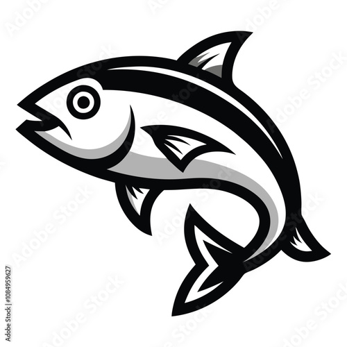 Solid color Horse Mackerel animal vector design