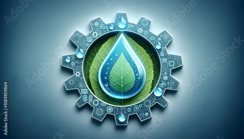 sustainabilityA gear icon layered with a leaf and water droplets, showing sustainable technology focused on water conservation (2)