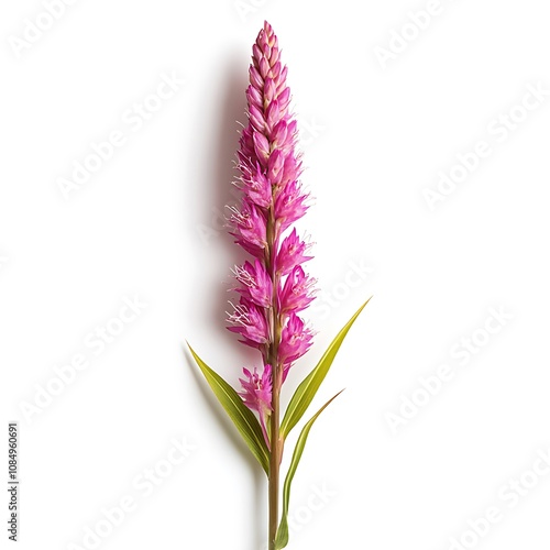 Foxtail Orchid isolated on a white background, close up photo