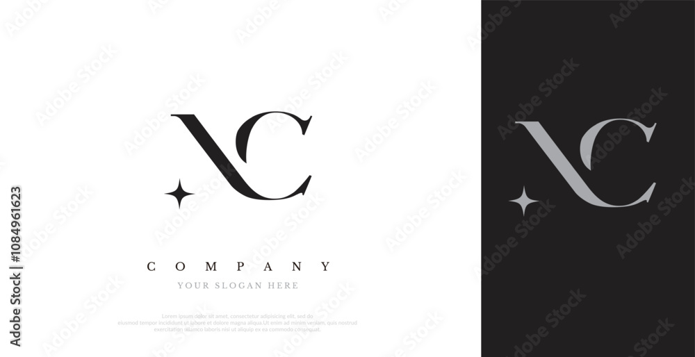Initial NC Logo Design Vector Initial NC Logo Design Vector