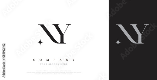Initial NY Logo Design Vector 