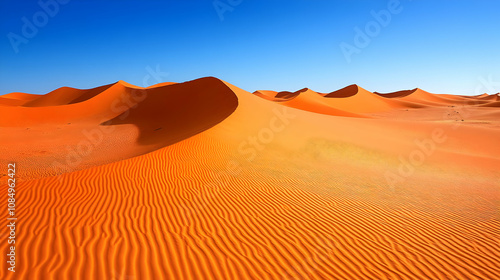 Orange Sand Dunes Landscape Photo photo