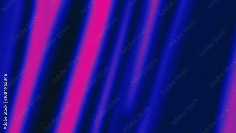 A vibrant abstract image with diagonal stripes of neon pink and blue, creating a smooth, gradient flow with a glowing effect.