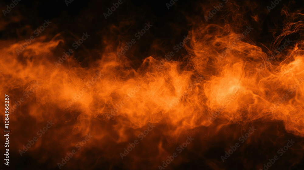 Dynamic Orange Flames with Smoke Trails against a Black Background, Abstract Fire Texture Perfect for Artistic and Dramatic Visuals in Various Media Applications Dynamic Orange Flames with Smoke Trails against a Black Background, Abstract Fire Texture Perfect for Artistic and Dramatic Visuals in Various Media Applications