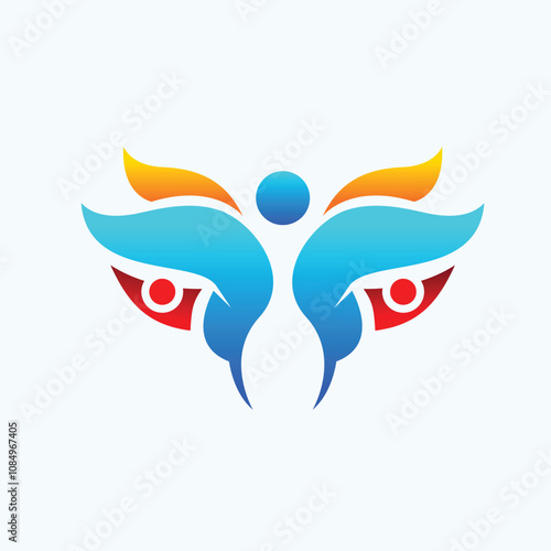 eye abstract logo design template