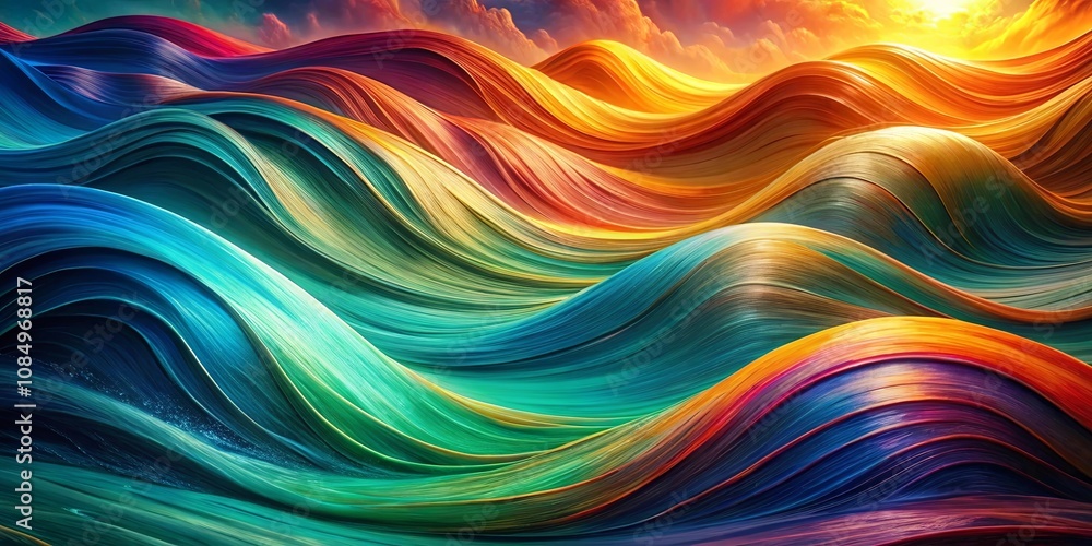 Abstract Fluid Swirls of Vibrant Hues in a Serene and Tranquil Atmosphere Abstract Fluid Swirls of Vibrant Hues in a Serene and Tranquil Atmosphere