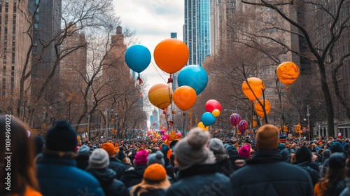 Massive Crowd Enjoys Colorful Balloon Parade in NYC photo