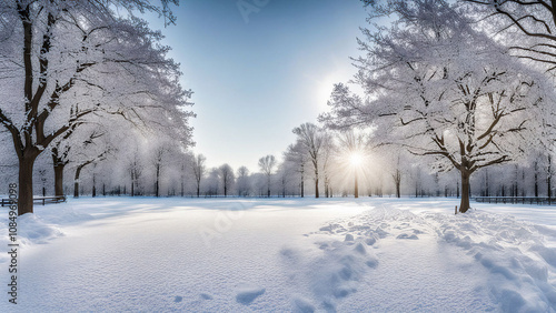 park with winter