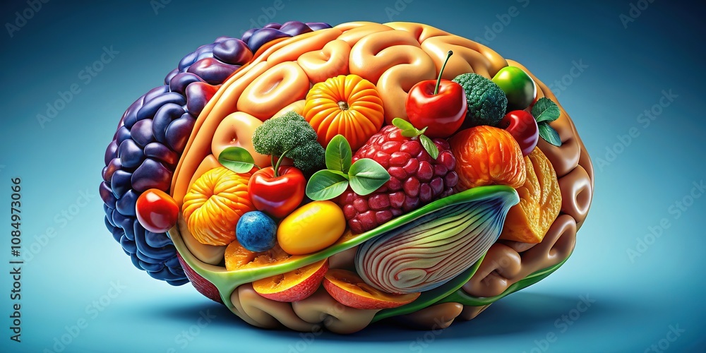 Dopamine Schizophrenia Genetic Mechanism 3D Food Illustration Dopamine Schizophrenia Genetic Mechanism 3D Food Illustration
