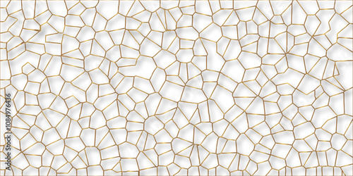 Abstract golden hexagon graphic ornament. arabian Stylish Seamless pattern on white background. Creative design. Design for book, notebook and calendar covers. high quality textile design, vector .	