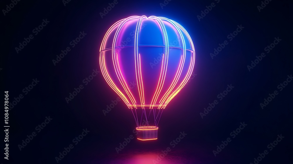 Neon Hot Air Balloon Neon Hot Air Balloon