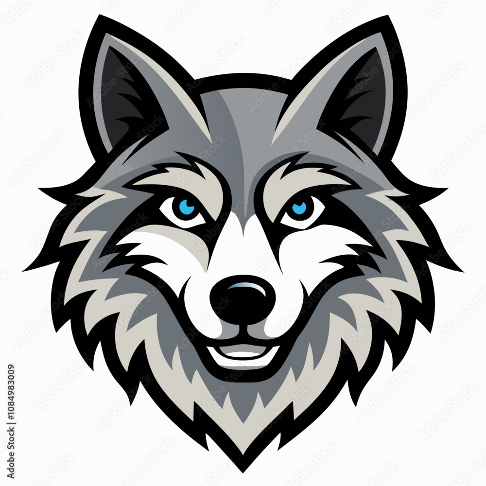 Wolf Head Mascot Logo Design Vector Illustration Wolf Head Mascot Logo Design Vector Illustration