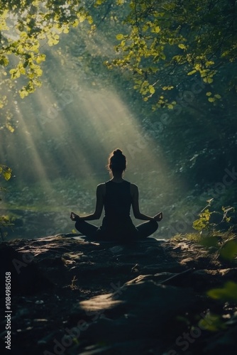 Woman in forest