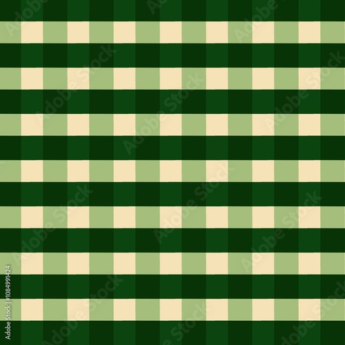 green gingham fabric texture
