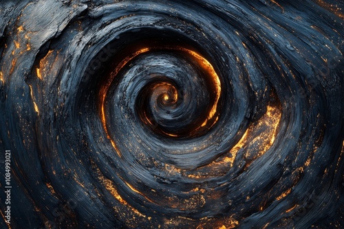 Abstract dark grainy, hueful swirl pattern, Generative AI photo