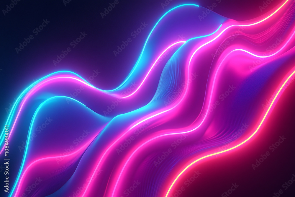 Colorful Light Trails with Glowing Neon Waves and Vibrant Energy Flow Colorful Light Trails with Glowing Neon Waves and Vibrant Energy Flow