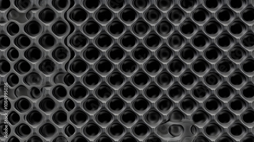 Microscopic view of graphene structure revealing intricate atomic patterns. Advanced material science and nanotechnology exploration.