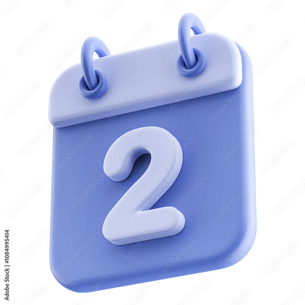 3D Calendar Icon White Date 2 3D Calendar Icon White Date 2
