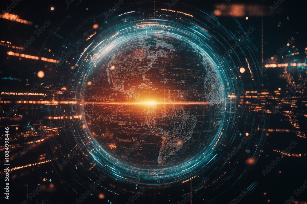 Obraz premium Global Digital Connectivity