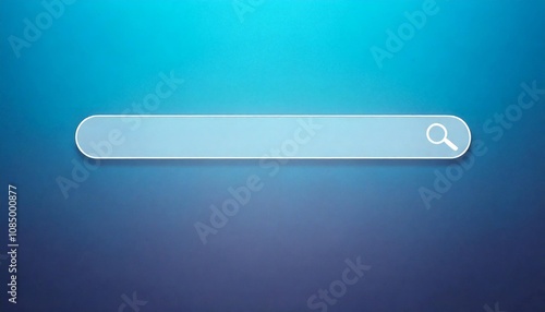 Minimalist Search Bar on Blue Gradient Background