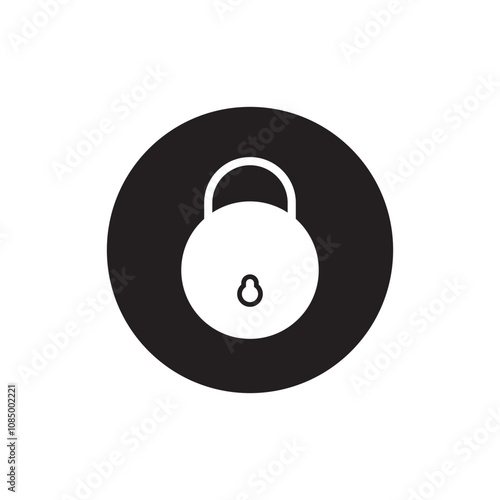 Padlock, lock or locked icon for social media, mobile application, password, UI template. website