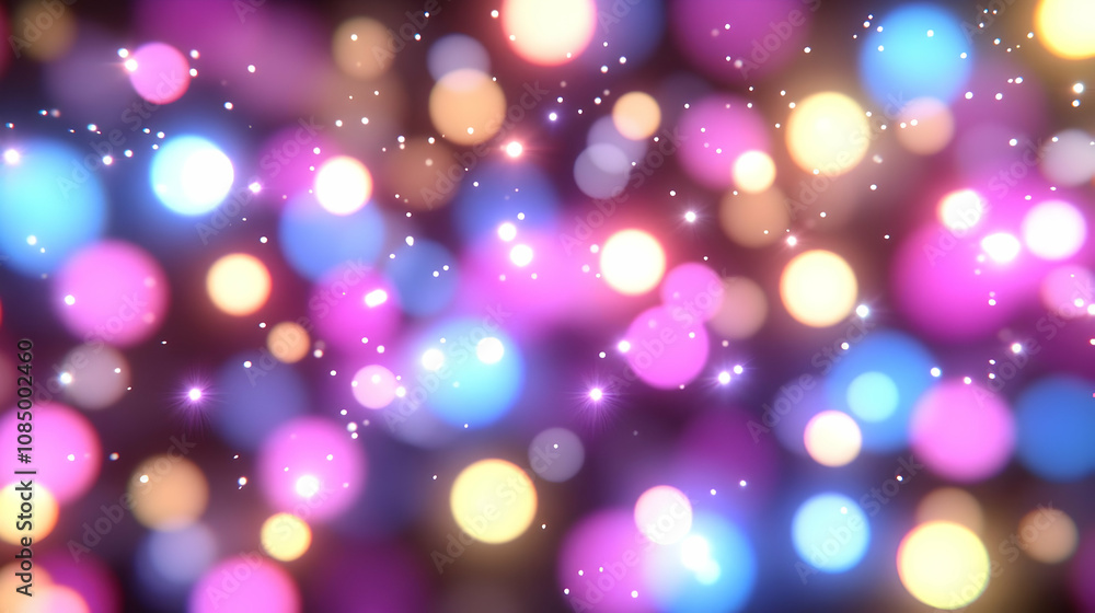 Abstract Background with Colorful Blurred Lights and Sparkle Abstract Background with Colorful Blurred Lights and Sparkle