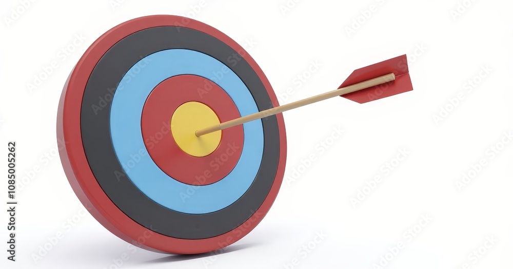 Precision Arrow Hitting Bullseye Target Achievement Background Precision Arrow Hitting Bullseye Target Achievement Background