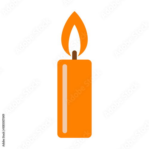 Candle icon isolated on white background