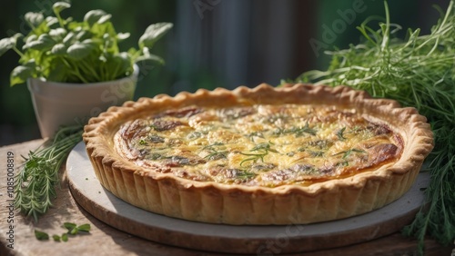 Quiche Lauren on the table