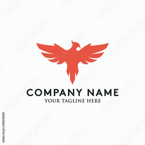 Flying eagle logo design vector