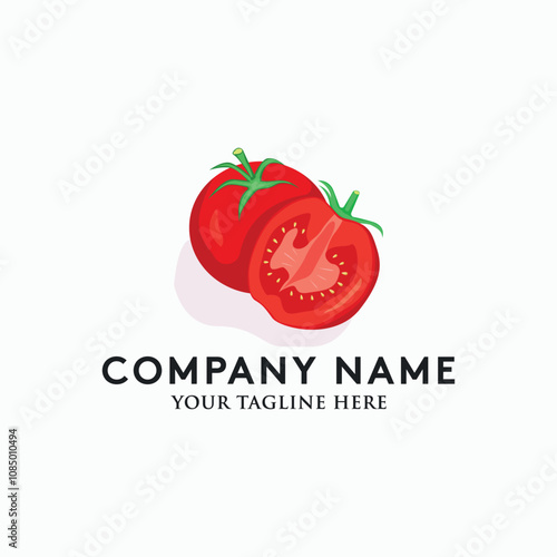 Tomato logo design vector
