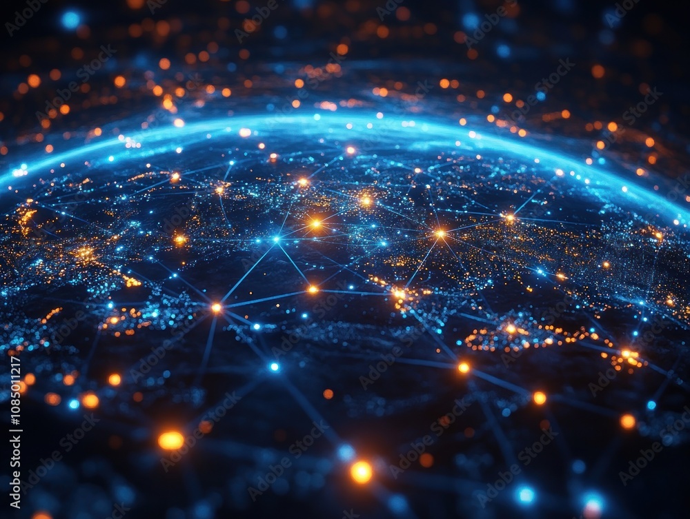 Fototapeta premium Global Network Connection