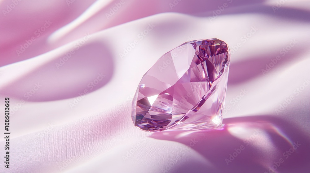 Pink Diamond on White Cloth Pink Diamond on White Cloth