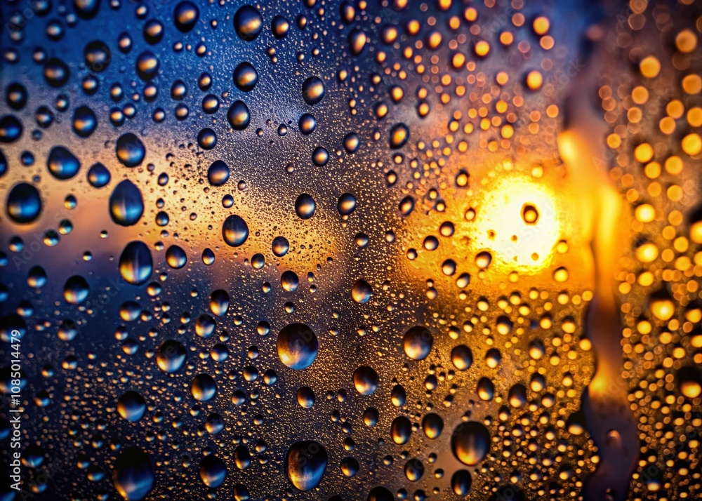 Captivating Silhouette of Water Drops on Glass Surface Illuminated by Soft Light, Creating an Artistic and Evocative Atmosphere for Nature and Abstract Photography Captivating Silhouette of Water Drops on Glass Surface Illuminated by Soft Light, Creating an Artistic and Evocative Atmosphere for Nature and Abstract Photography