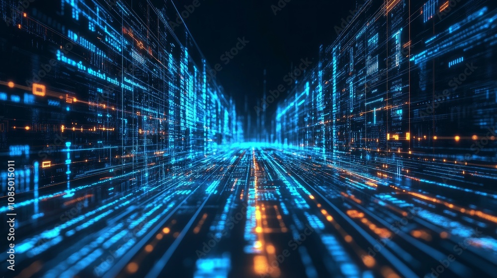 Fast-moving data visualized on a blurred digital highway.
Fast-moving data visualized on a blurred digital highway.