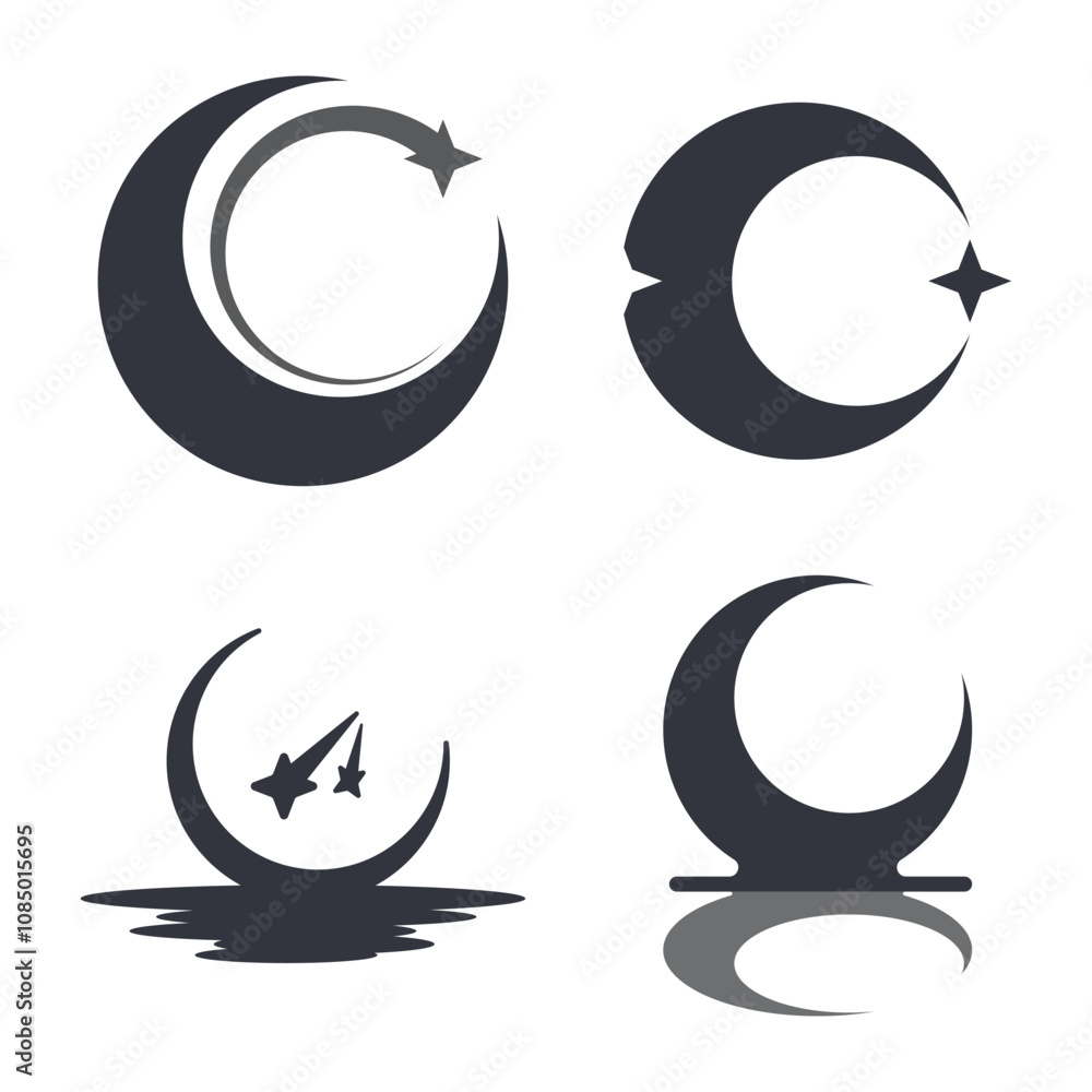 Moon Logo Template Icon Moon Logo Template Icon