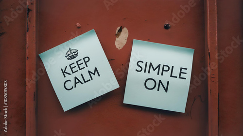Two sticky notes with the phrases 