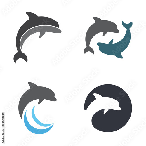 Dolphin Logo Template Icon