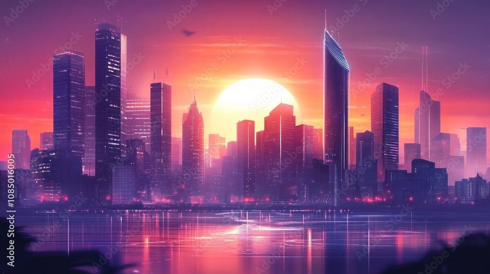 A smart city brimming with advanced technology and innovation. A smart city brimming with advanced technology and innovation.